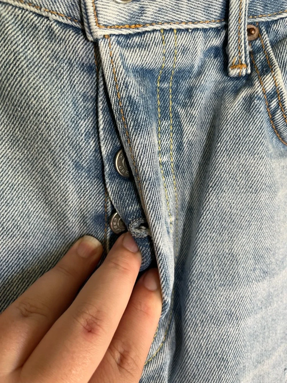 GRLFRND Helena Super High Rise Straight Jeans Gonna Love Me Wash Raw Hem 27 - Picture 5 of 8